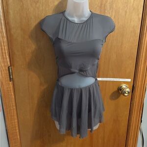 Balera Gray Cutout Dance Costume